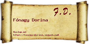 Fónagy Dorina névjegykártya