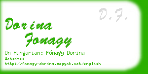 dorina fonagy business card