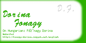 dorina fonagy business card